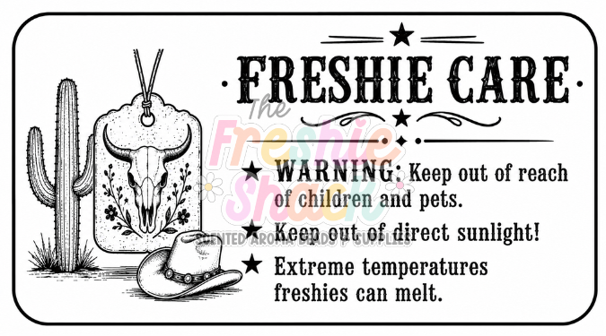 Freshie Care Warning Thermal Label 2.25x1.25