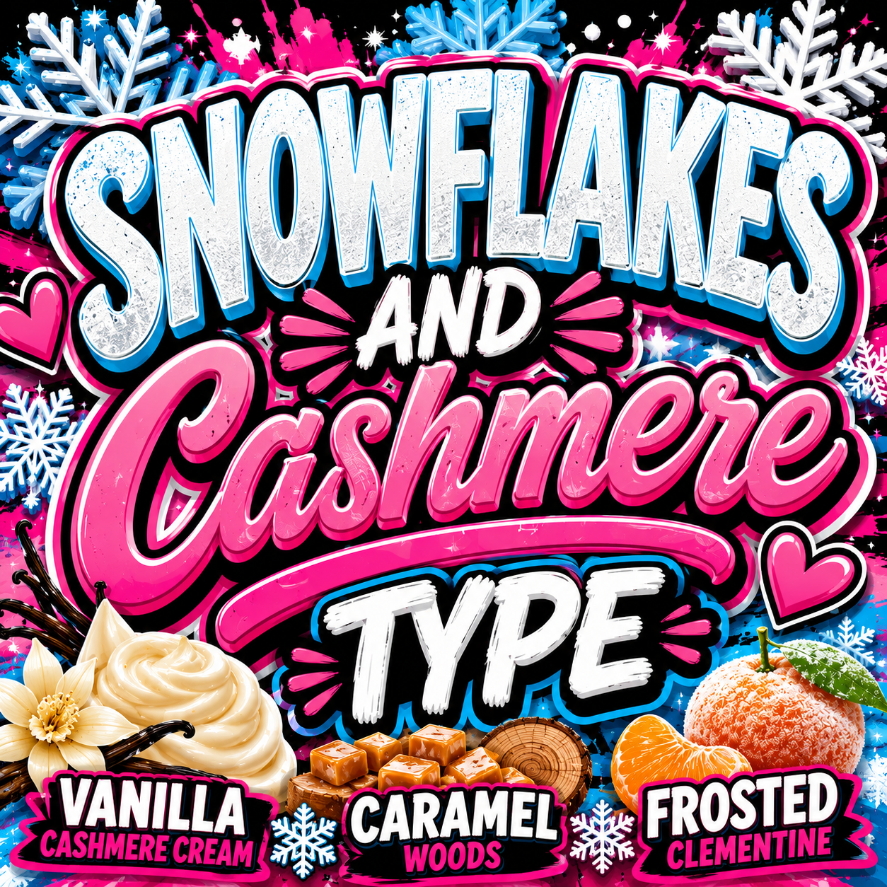 Snowflakes & Cashmere Type